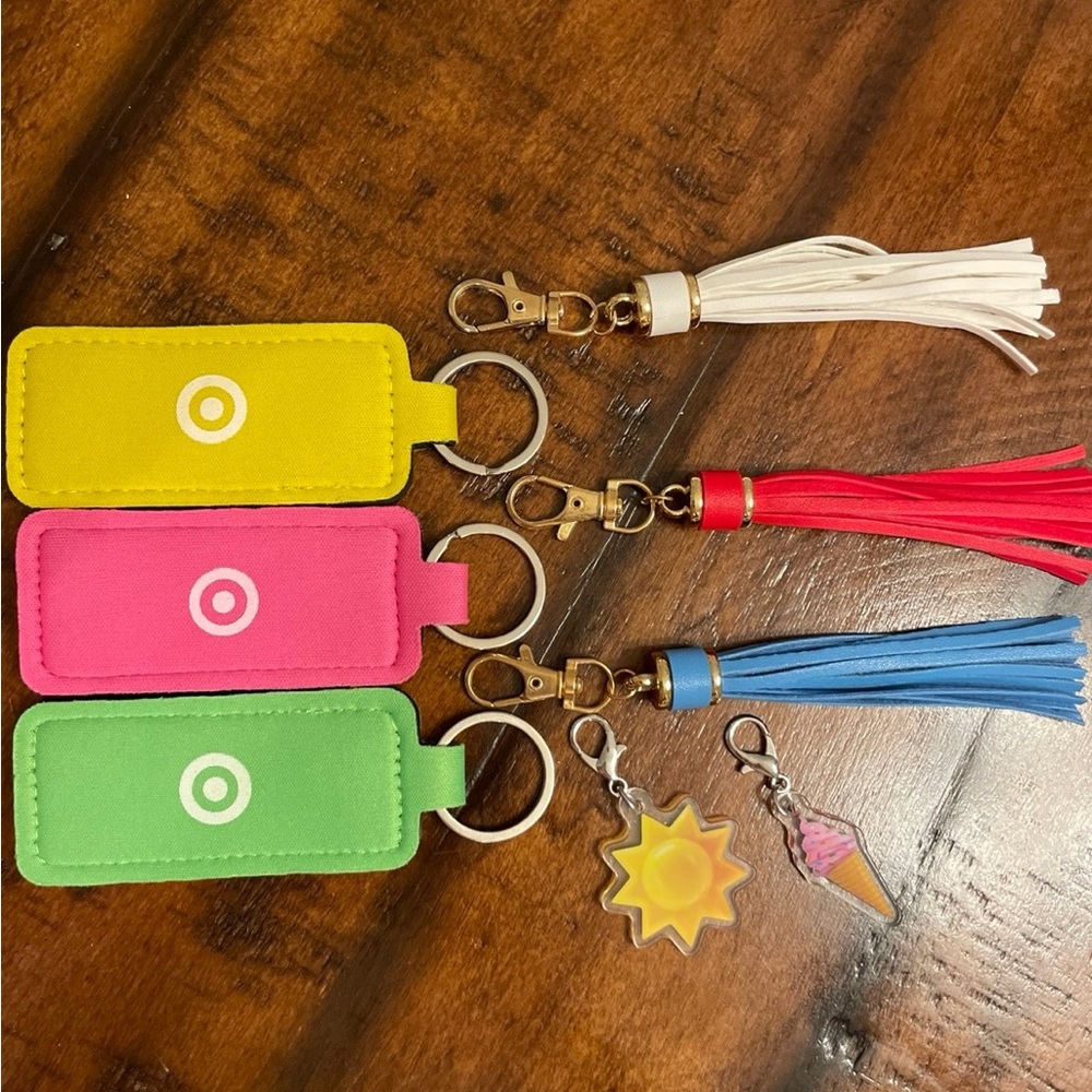 Target Keychain and tassel key ring summer set